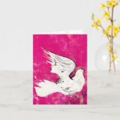 Taube einer Frauen ~ Karte (Gelbe Blume)