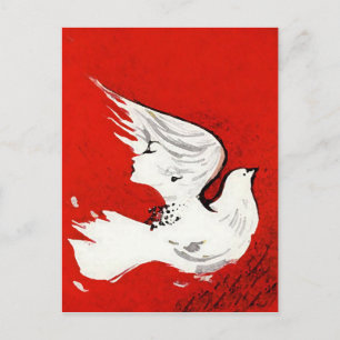 Taube einer Frauen-Postkarte / Einladung Postkarte