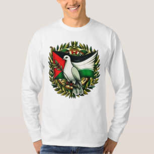 Taube Feste Palästina-Flagge, freier Gaza-Streifen T-Shirt