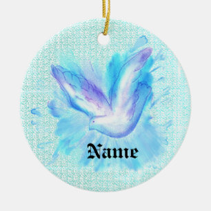 Taube fliegt keramik ornament