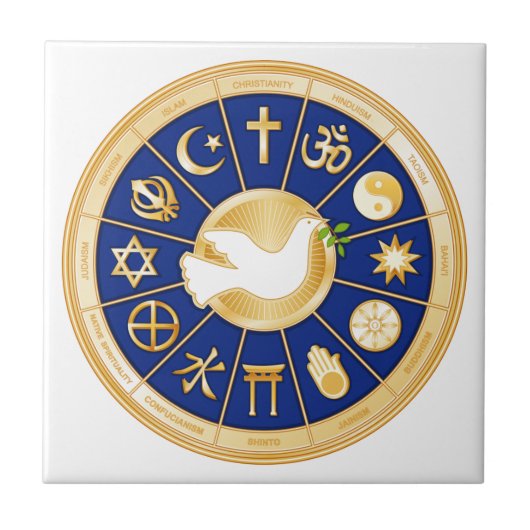 Taube Fliese (Vorderseite)