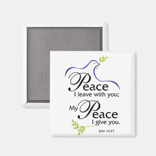 Taube Frieden, den ich mit dir Verlassen habe, mei Magnet (Vorderseite/Rückseite)