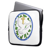 Taube Friedensware Laptopschutzhülle (Vorderseite Links)