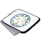 Taube Friedensware Laptopschutzhülle (Vorne Knopf)