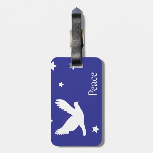 Taube Gepäckanhänger (Rückseite vertikal)