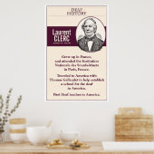 Taube Geschichte. Laurent Clerc. (ASL) Poster (Küche)