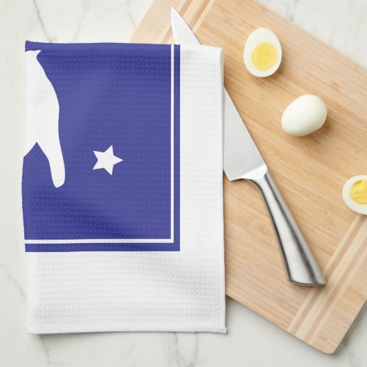 Taube Geschirrtuch (Viertel Falte)