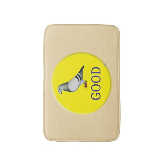 Taube-GUT! Badematte (Vorderseite Vertikal)