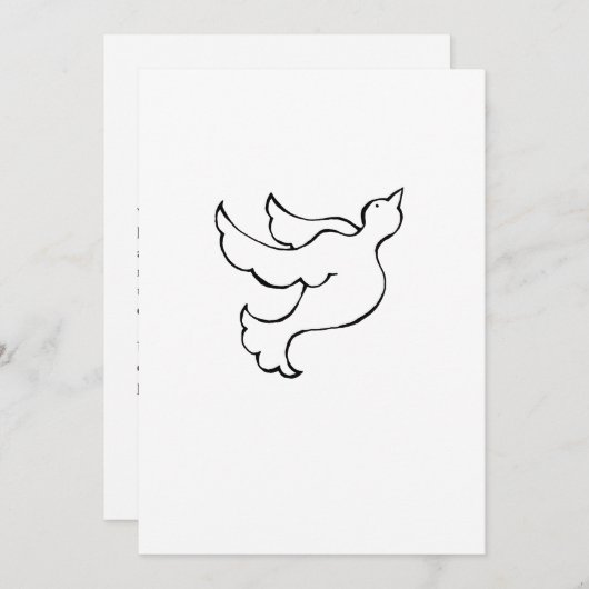 Taube Hoffnung Glaubensfreiheit inspiriert Kunst Ankündigung (Vorne/Hinten)