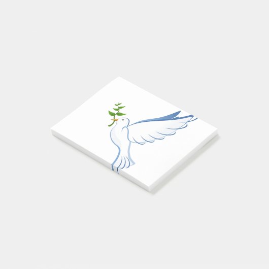 Taube im Flug Post-it Klebezettel (angewinkelt)