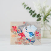 Taube im Herbst Leaves, Watanabe Seitei Postkarte (Stehend Vorderseite)