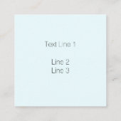 Taube im Raum Quadratische Visitenkarte (Rückseite)