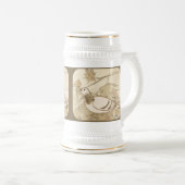 Taube im Wald Bierglas (VorderseiteRechts)