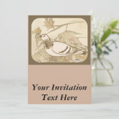 Taube im Wald Einladung (Stehend Vorderseite)