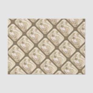 Taube im Wald Seidenpapier