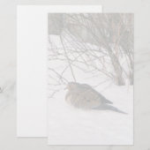 Taube in der Schneestation Briefpapier (Vorne/Hinten)