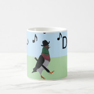Taube in der Stadt Editable Lustiger Vatertag Kaffeetasse