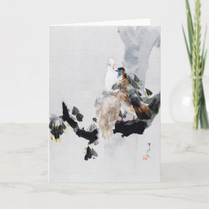 Taube in einem Baum, Watanabe Seitei Karte