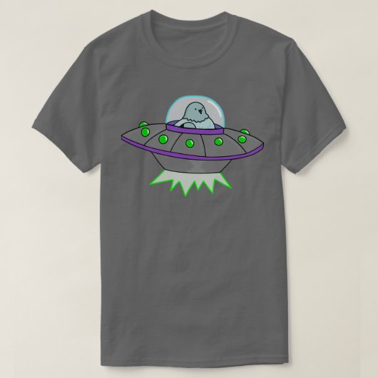 Taube in einem UFO 2 T-Shirt (Design vorne)