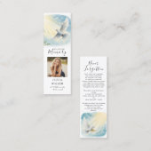 Taube in Sonnenlicht Beerdigung Keepake Lesezeiche Mini Visitenkarte (Vorne/Hinten)