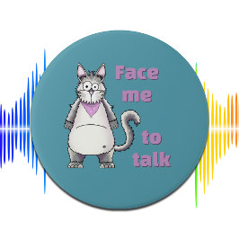 Taube Katze Daisy Gehörverlust-Bewusstsein Persona Button
