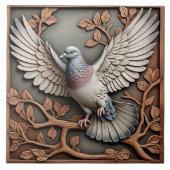 Taube - Keramik Fliese (Vorderseite)