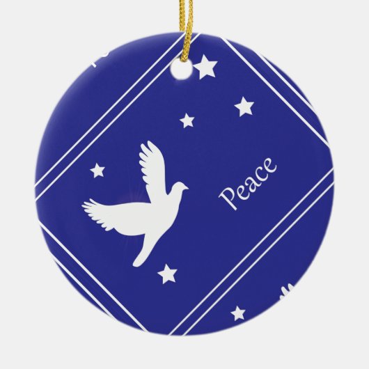 Taube Keramik Ornament (Vorne)