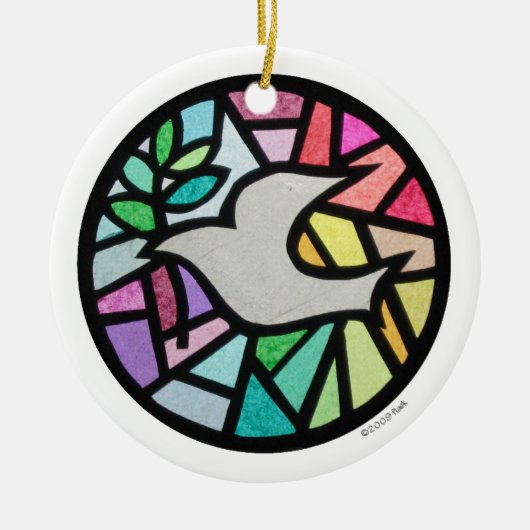 Taube Keramikornament (Vorne)