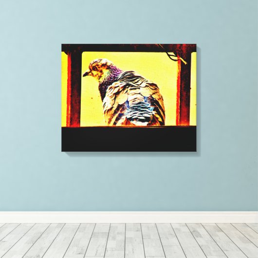 Taube Leinwanddruck (Insitu (Holzboden))