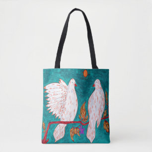 Taube Liebe Tote Tasche