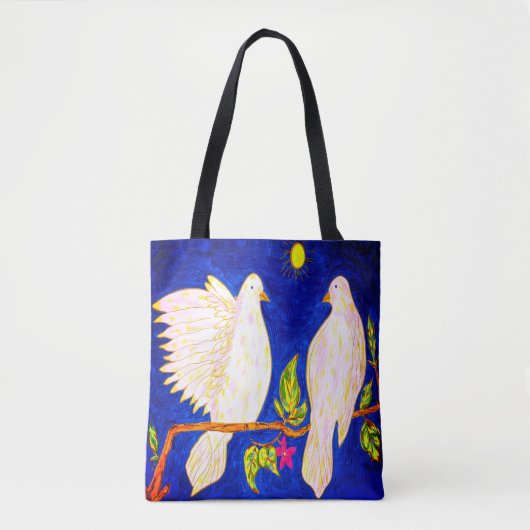 Taube Liebe Tote Tasche (Vorderseite)