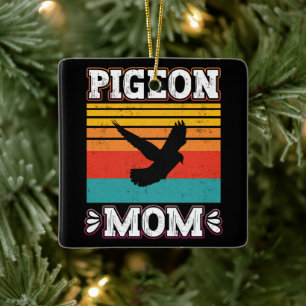 Taube Mama Bird Fly Animal Niedlich Pigeon Birds R Keramikornament