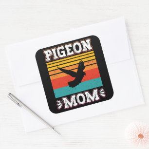 Taube Mama Bird Fly Animal Niedlich Pigeon Birds R Quadratischer Aufkleber
