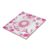 Taube mit Blumen Fliese (Seite)