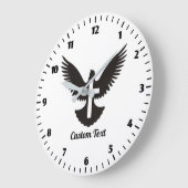 Taube mit Cross Large Clock Große Wanduhr (Winkel)