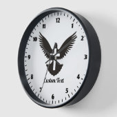 Taube mit Cross Large Clock Uhr (Winkel)