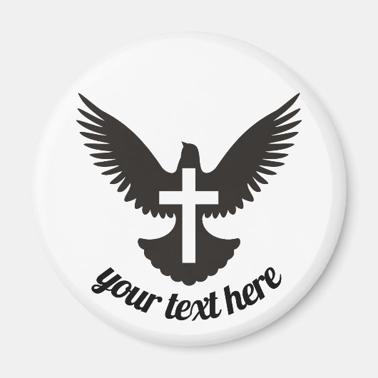 Taube mit Cross Magnet (Vorne)