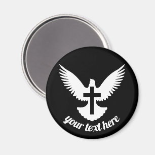 Taube mit Cross Magnet