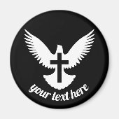 Taube mit Cross Magnet (Vorne)