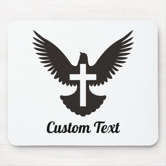 Taube mit Cross Mouse Pad Mousepad (Vorne)