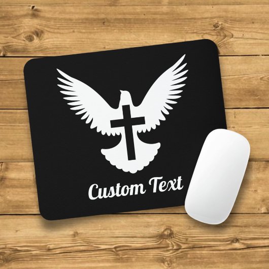 Taube mit Cross Mouse Pad Mousepad