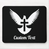Taube mit Cross Mouse Pad Mousepad (Vorne)