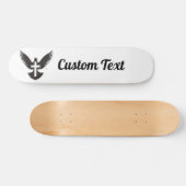 Taube mit Cross Skateboard Deck (Horizontal)
