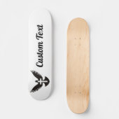 Taube mit Cross Skateboard Deck (Vorderseite)