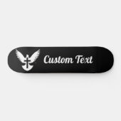 Taube mit Cross Skateboard Deck (Horizontal)