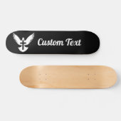 Taube mit Cross Skateboard Deck (Horizontal)