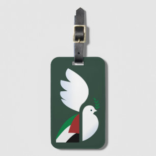 Taube mit der palästinensischen Flagge Gepäckanhänger