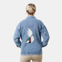 Taube mit der palästinensischen Flagge