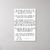 Taube mit Deuteronomie 6:5-9 KJV Bibelversen Leinwanddruck (Vorderseite)