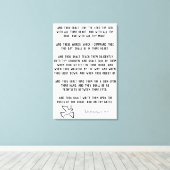 Taube mit Deuteronomie 6:5-9 KJV Bibelversen Leinwanddruck (Insitu (Holzboden))